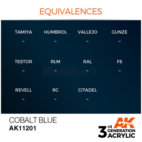 Vernice Acrilica AK 3rd Gen Cobalt Blue
