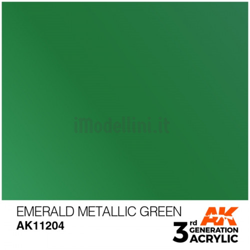 Vernice Acrilica AK 3rd Gen Emerald Metallic Green