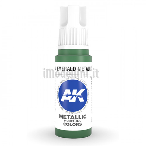 Vernice Acrilica AK 3rd Gen Emerald Metallic Green