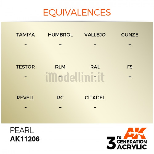 Vernice Acrilica AK 3rd Gen Pearl