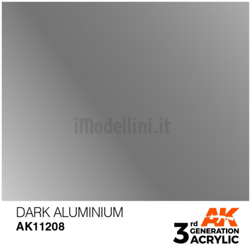 Vernice Acrilica AK 3rd Gen Dark Aluminium