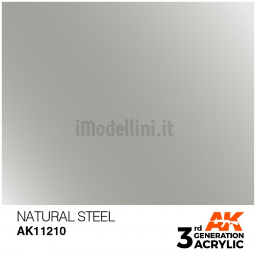 Vernice Acrilica AK 3rd Gen Natural Steel