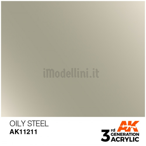 Vernice Acrilica AK 3rd Gen Oily Steel
