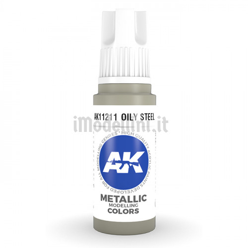 Vernice Acrilica AK 3rd Gen Oily Steel