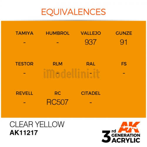 Vernice Acrilica AK 3rd Gen Yellow