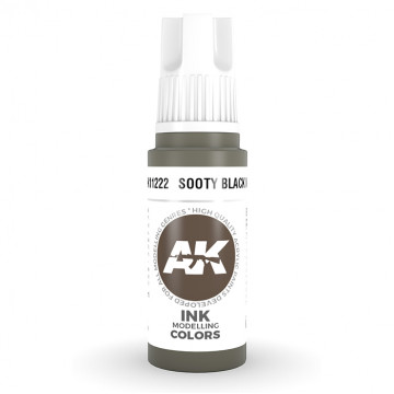 Vernice Acrilica AK 3rd Gen Sooty Black Ink