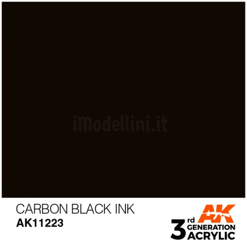 Vernice Acrilica AK 3rd Gen Carbon Black Ink
