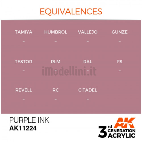 Vernice Acrilica AK 3rd Gen Cardinal Violet Ink