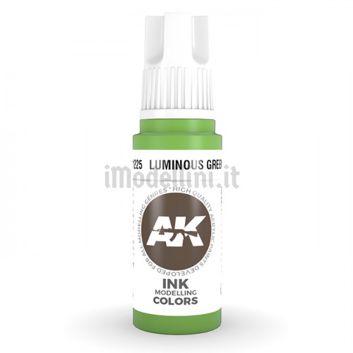 Vernice Acrilica AK 3rd Gen Luminous Green Ink