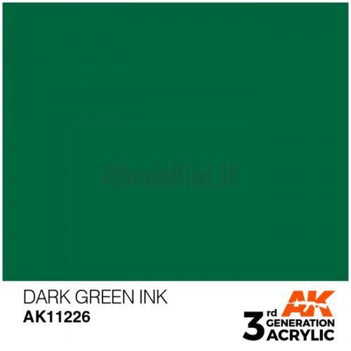 Vernice Acrilica AK 3rd Gen Dark Green Ink