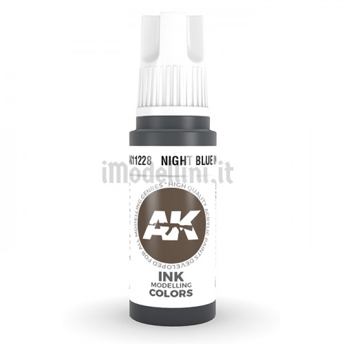 Vernice Acrilica AK 3rd Gen Night Blue Ink