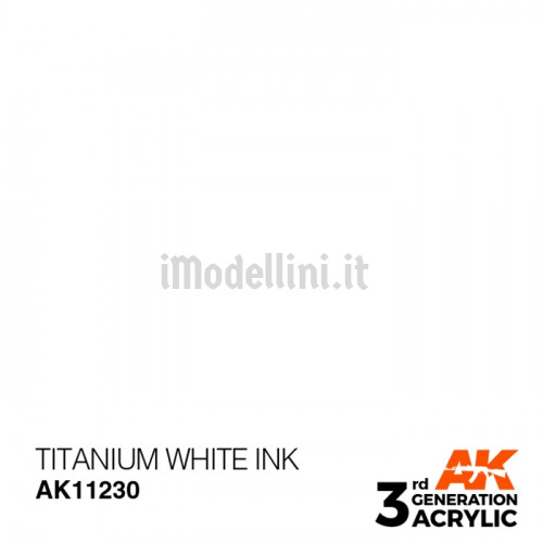 Vernice Acrilica AK 3rd Gen Titanium White Ink