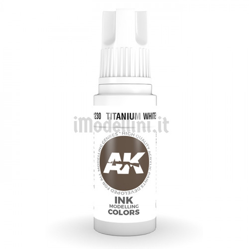 Vernice Acrilica AK 3rd Gen Titanium White Ink