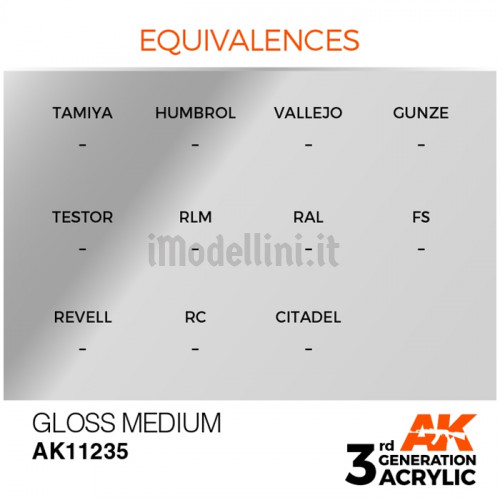 Vernice Acrilica AK 3rd Gen Gloss Medium
