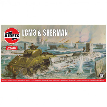 Mezzo da Sbarco LCM3 e Carro Sherman M4A2 1:76