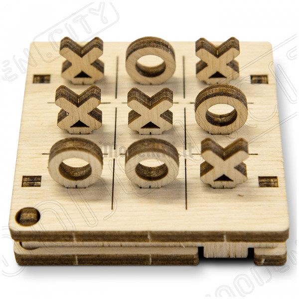 JINGAN Gioco Tic Tac Toe, Mini Gioco Da Tavolo In Legno Da Tavolo - 8