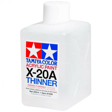Diluente Tamiya X-20A Thinner per Vernici Acriliche da 250 ml
