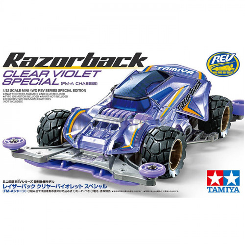 Mini 4WD Razorback Clear Violet con Telaio Fm-A