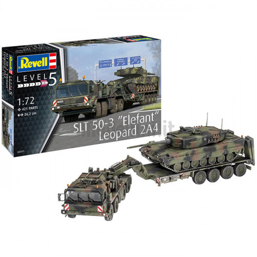 Portacarri SLT 50-3 Elefant e Carro Leopard 2A4 1:72