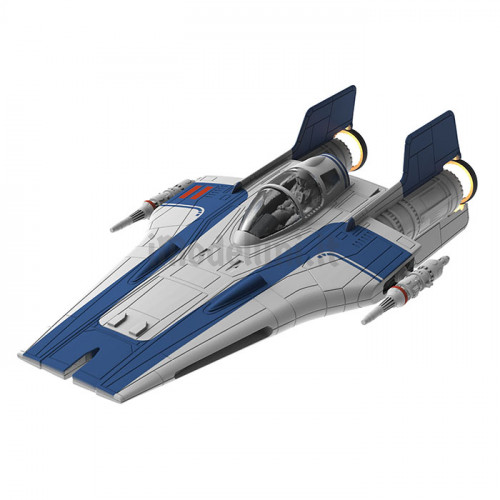 Build & Play Star Wars Resistance A-Wing Fighter Blu 1:44
