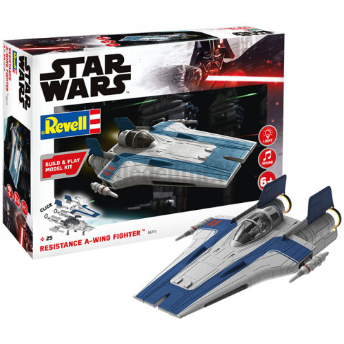 Build & Play Star Wars Resistance A-Wing Fighter Blu 1:44
