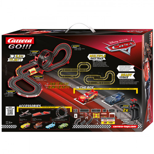 Pista Elettrica Carrera GO Disney Pixar Cars Neon Nights