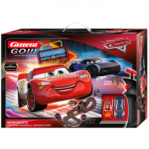 Pista Elettrica Carrera GO Disney Pixar Cars Neon Nights