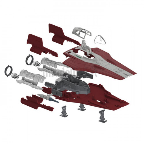 Build & Play Star Wars Resistance A-Wing Fighter Red 1:44