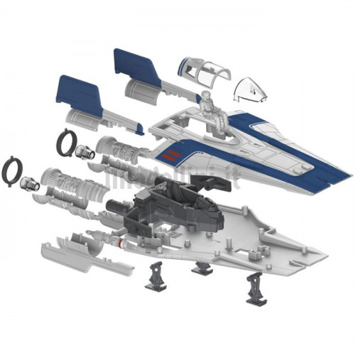 Build & Play Resistance A-Wing Fighter Blue 1:44
