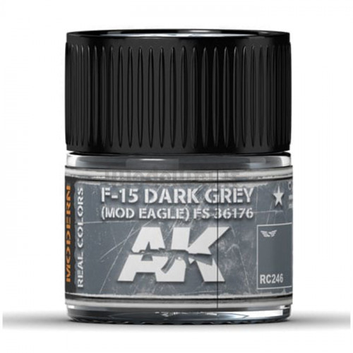 Vernice Acrilica AK Real Colors F-15 Dark Grey Mod Eagle FS 36176 10ml