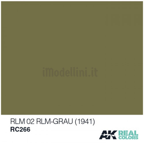 Vernice Acrilica AK Real Colors RLM 02 RLM-GRAU 1941 10ml