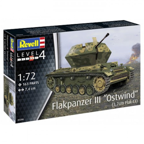 Carro Antiaereo Flakpanzer III Ostwind 3,7 cm Flak 43 1:72 