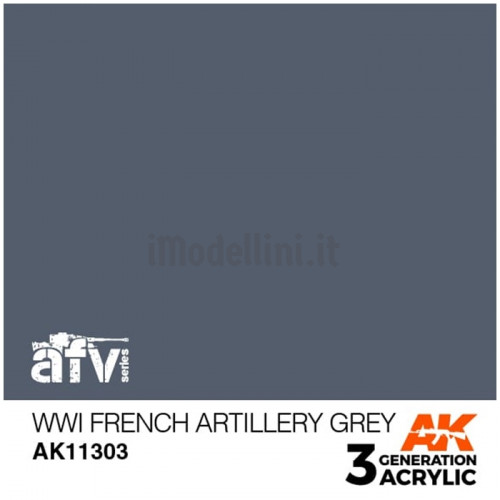Vernice Acrilica AK 3rd Gen Serie AFV WWI French Artillery Grey