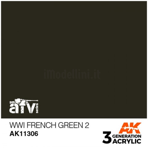 Vernice Acrilica AK 3rd Gen Serie AFV WWI French Green 2