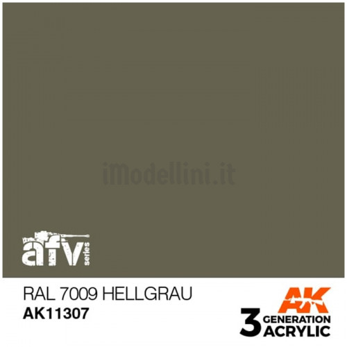 Vernice Acrilica AK 3rd Gen Serie AFV RAL 7009 Hellgrau