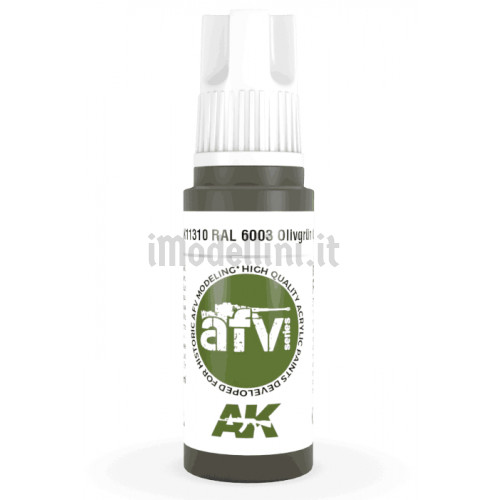 Vernice Acrilica AK 3rd Gen Serie AFV RAL 6003 Olivgrun opt.2