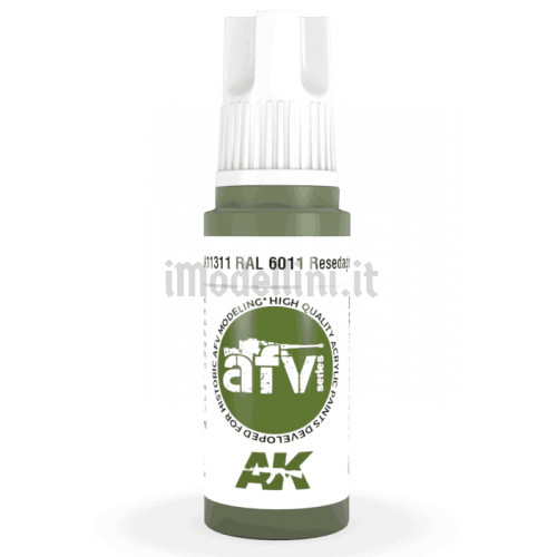 Vernice Acrilica AK 3rd Gen Serie AFV RAL 6011 Resedagrun