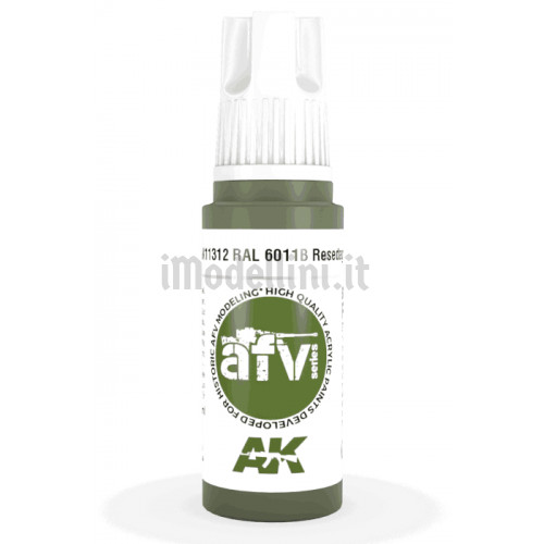 Vernice Acrilica AK 3rd Gen Serie AFV RAL 6011B Resedagrun