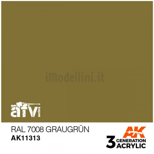 Vernice Acrilica AK 3rd Gen Serie AFV RAL 7008 Graugrun