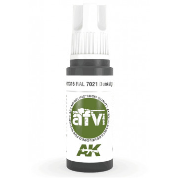 Vernice Acrilica AK 3rd Gen Serie AFV RAL 7021 Dunkelgrau