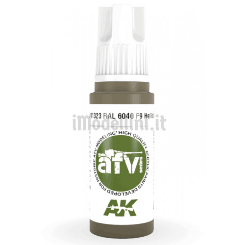 Vernice Acrilica AK 3rd Gen Serie AFV RAL 6040 F9 Helloliv