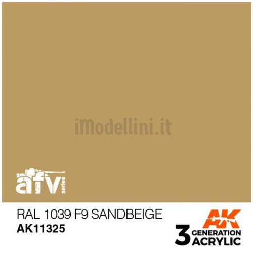Vernice Acrilica AK 3rd Gen Serie AFV RAL 1039 F9 Sandbeige