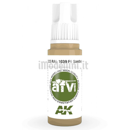 Vernice Acrilica AK 3rd Gen Serie AFV RAL 1039 F9 Sandbeige