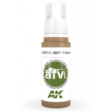Vernice Acrilica AK 3rd Gen Serie AFV RAL 8031 F9 Sandbraun