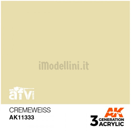 Vernice Acrilica AK 3rd Gen Serie AFV Cremeweiss