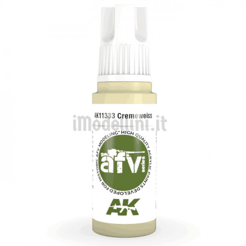 Vernice Acrilica AK 3rd Gen Serie AFV Cremeweiss