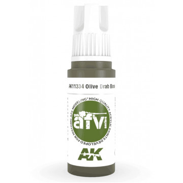 Vernice Acrilica AK 3rd Gen Serie AFV Olive Drab Base