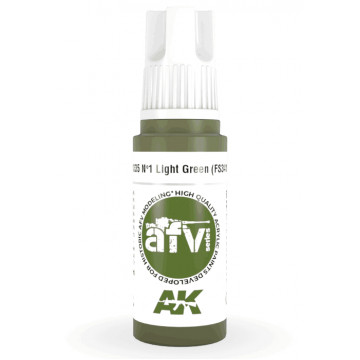 Vernice Acrilica AK 3rd Gen Serie AFV N.1 Light Green (FS34151)