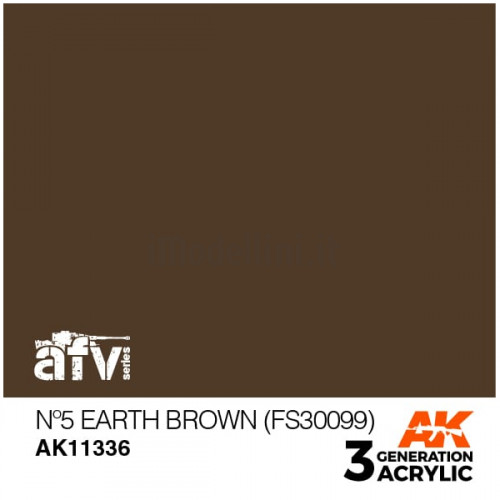 Vernice Acrilica AK 3rd Gen Serie AFV N.5 Earth Brown (FS30099)