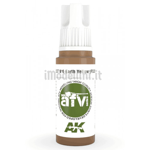 Vernice Acrilica AK 3rd Gen Serie AFV N.6 Earth Yellow (FS30257)